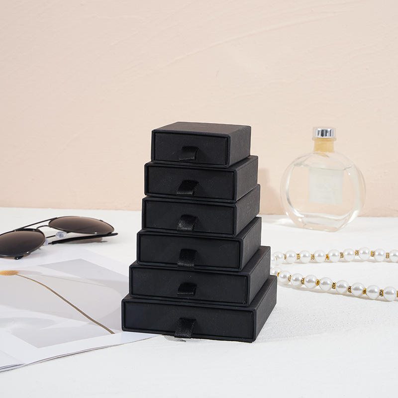 SSeeSY Custom Logo Rigid Cardboard Jewelry Box Personalized Paper Gift Packaging Case for Necklace Pendant Ring Earring